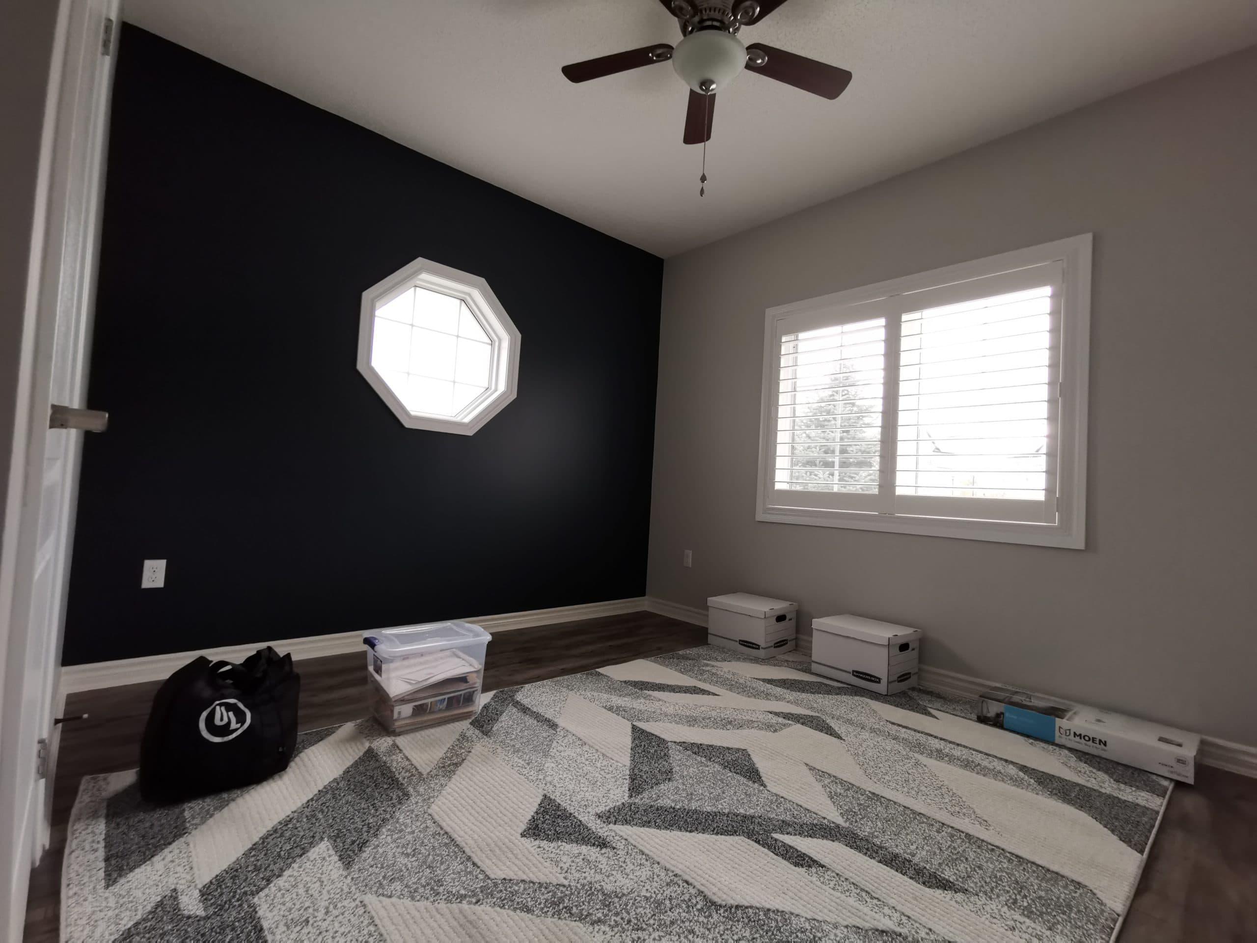 Accent wall after painting