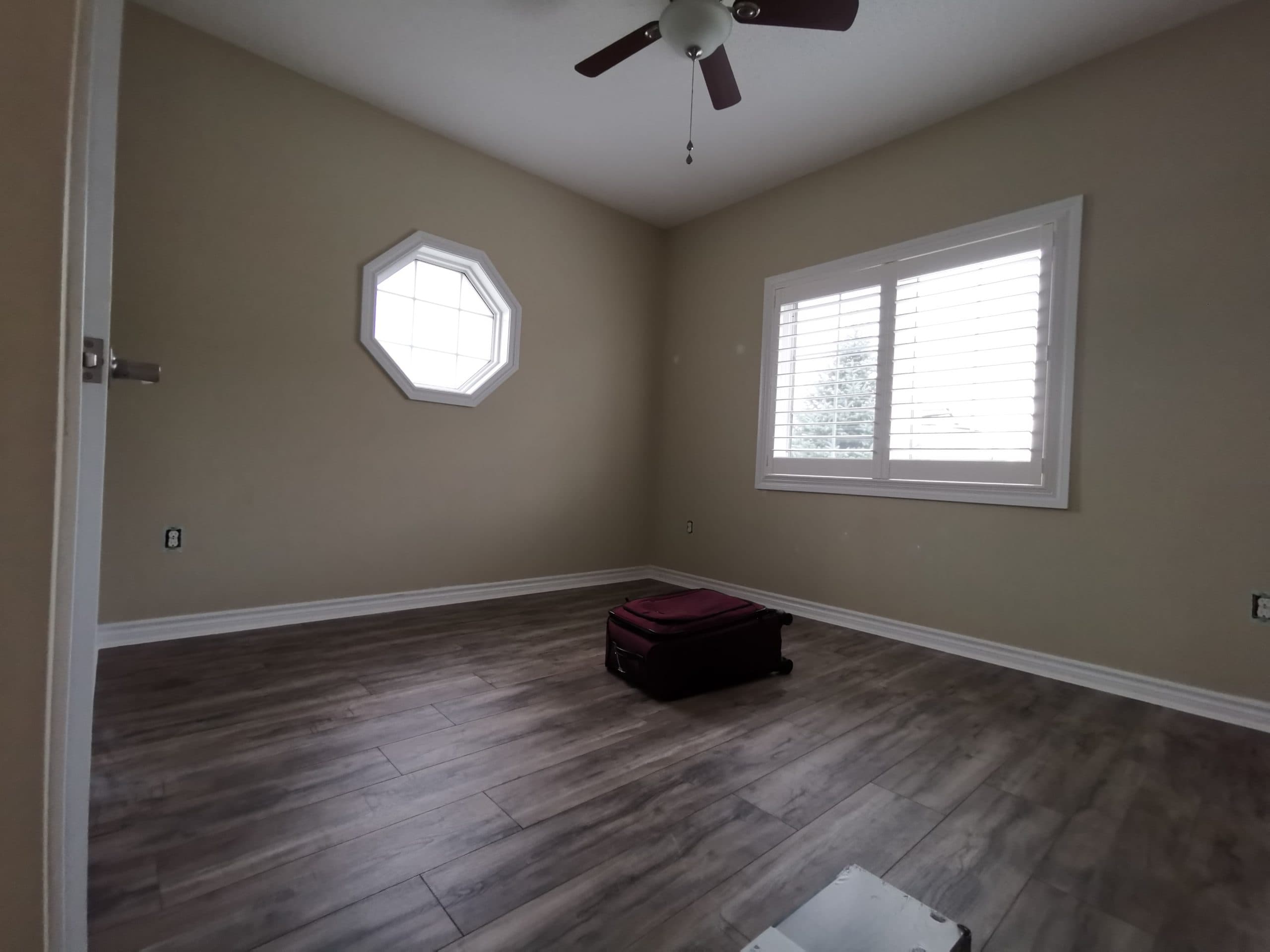 Accent wall before painting